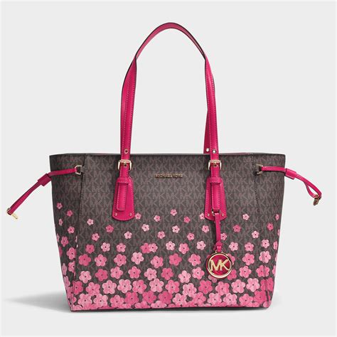 michael kors bag brown with pink|brown suede Michael Kors handbags.